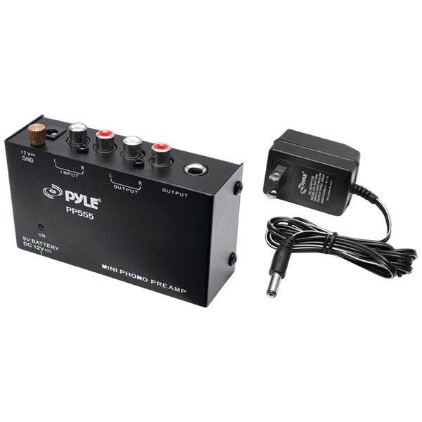 Pyle Pro Ultra-Compact Phono Turntable Preamp PP555